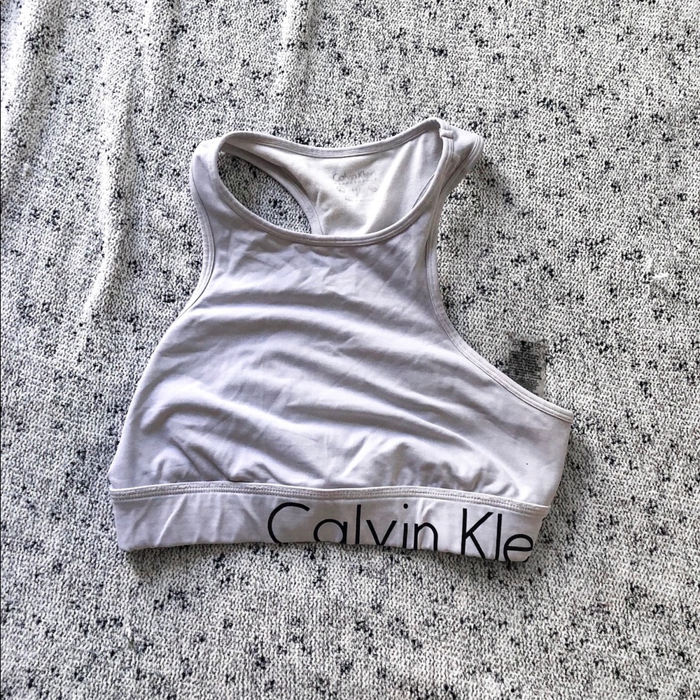 CALVIN KLEIN bra white size small